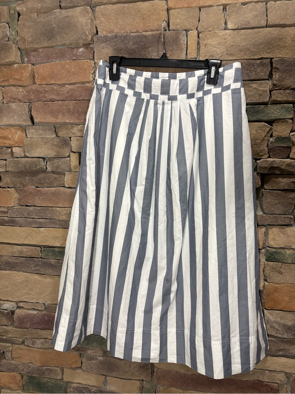 NWT Gap Women's Striped Paper Bag Waist Button Front Skirt Size 12 - Picture 6 of 9